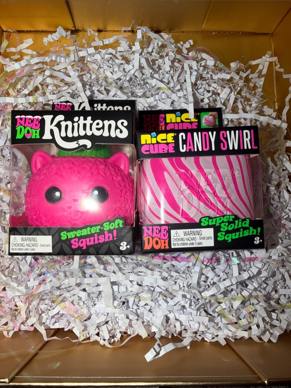 Christmas Needoh Bundle- Knittens and Candy Cane Swirl! Lot of 2